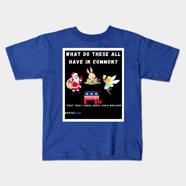 The GOP Political Fairytale – Vote Blue for Child Welfare Kids T-Shirt by Doodle and Things